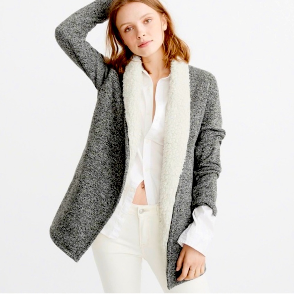 Abercrombie and Fitch Sherpa Lined Cardigan